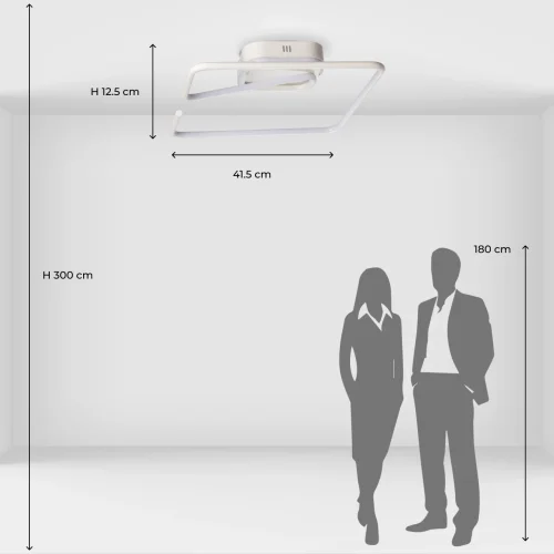 Светильник потолочный LED Аурих 108010301 DeMarkt белый 1 лампа, основание белое в стиле хай-тек  фото 8
